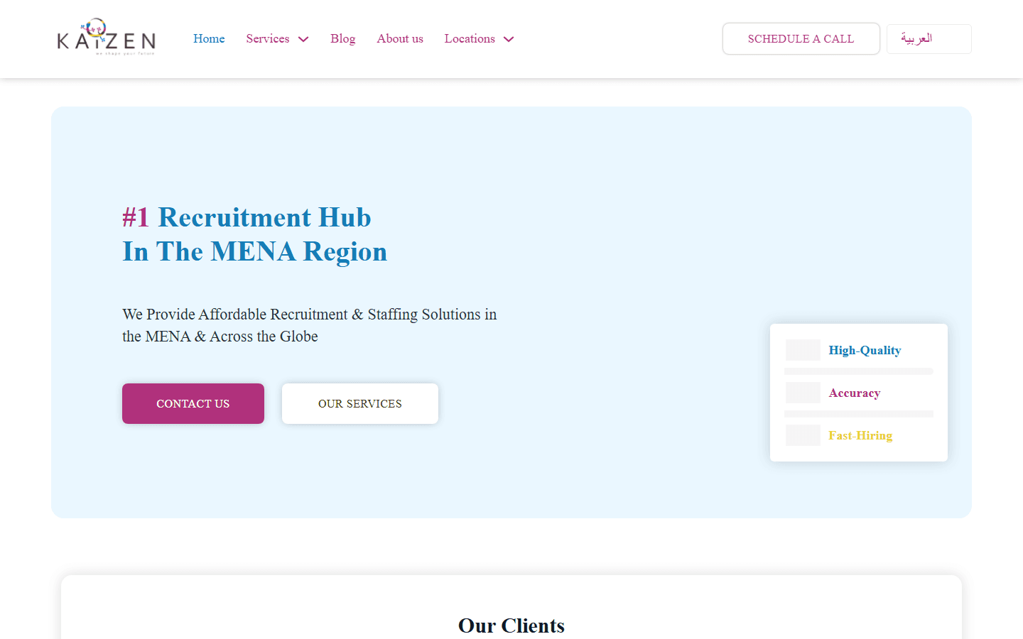 Kaizen Firm website homepage